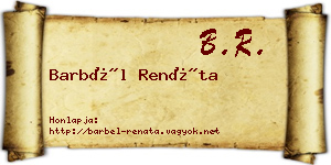 Barbél Renáta névjegykártya